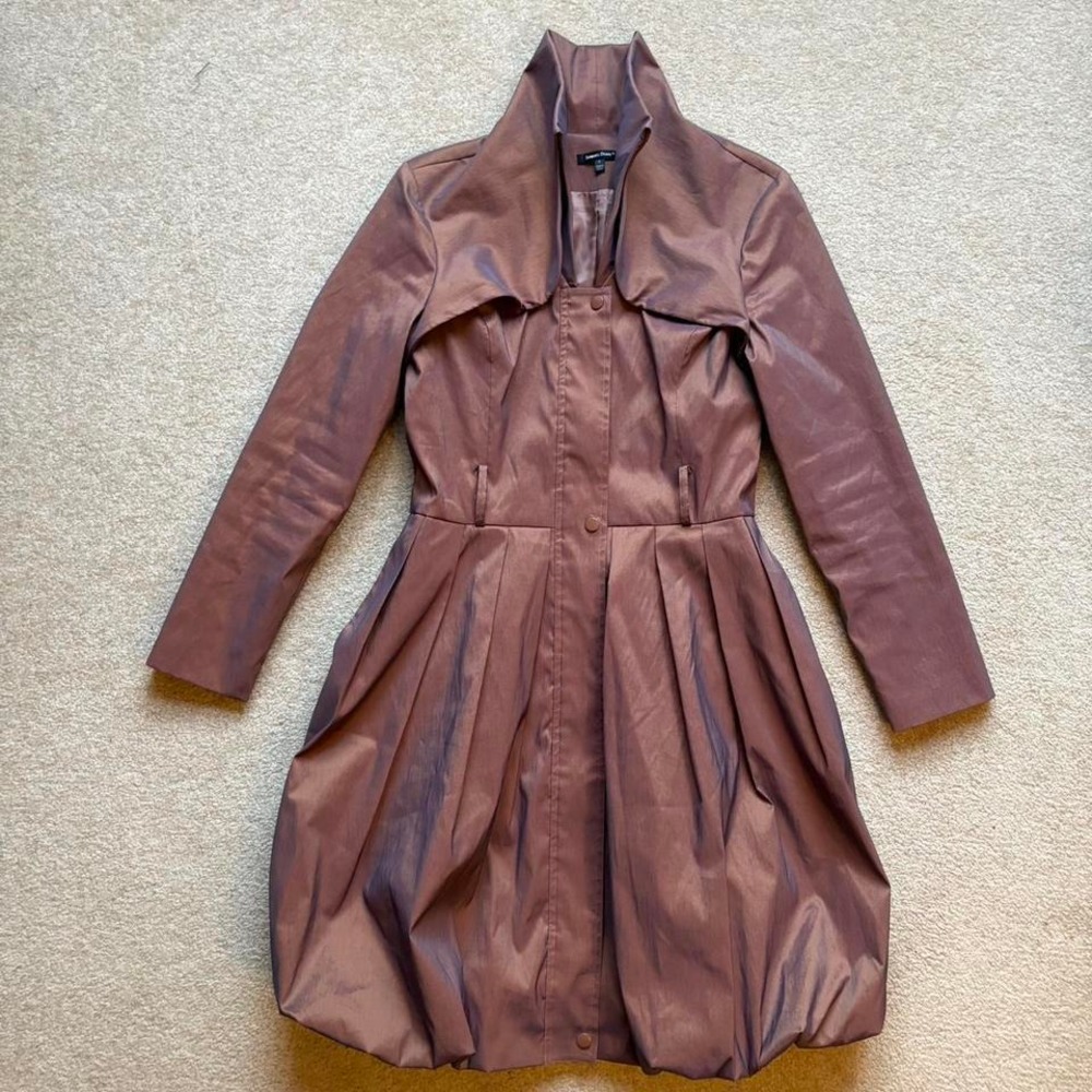 Samuel Dong Bubble Dress Zip Up Coat Small